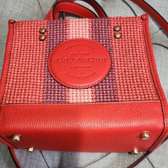 Coach Red Mini Bag with Textured Design - Picture 5 of 5